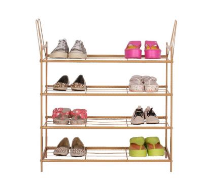 4-tier Shoe Storage Rack Durable Metal Shoe Rack